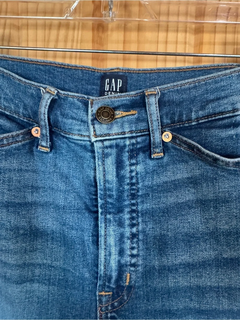 GAP Women's Medium Blue High-Rise Flare Jeans